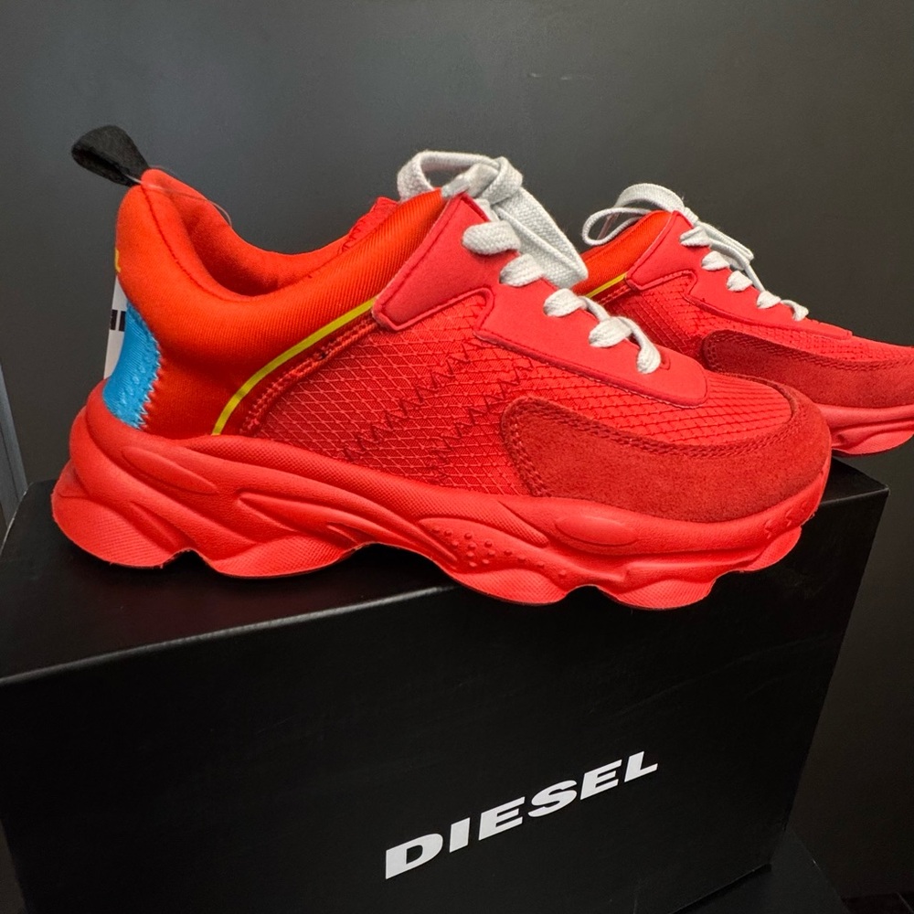 Diesel Kids Red Sneakers